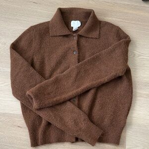 NWOT H&M Brown Collar Sweater